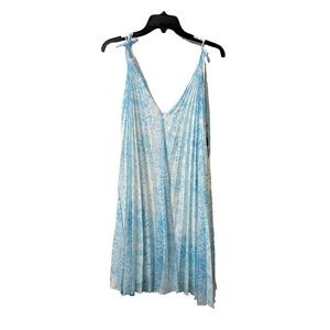 Light Blue Tie-Shoulder V-Neck Maxi Dress